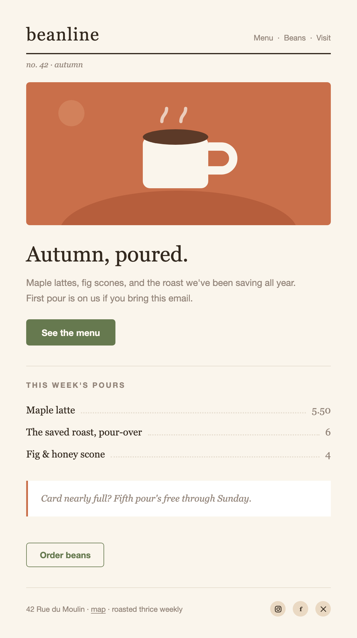 Beanline sample newsletter